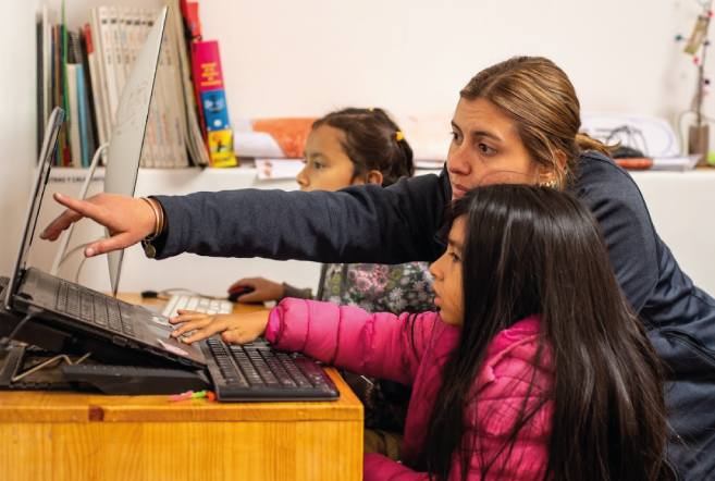 Círculo y momentos en el aula.